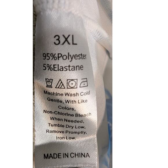 Blue Floral Lace Trim Bralette PLus Size 3XL XXX Lounge Sleep Modesty Lingerie - Picture 3 of 4